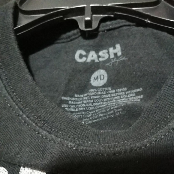 Johnny Cash T-shirt The Man in Black By Cash Black With Graphics  Medium - Picture 7 of 9